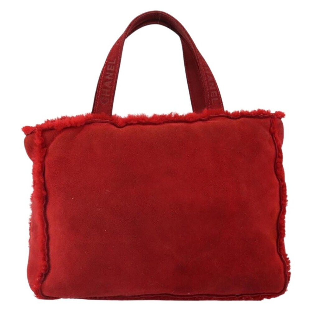 Chanel Tote Bag Suede Red CC - Picture 2 of 7